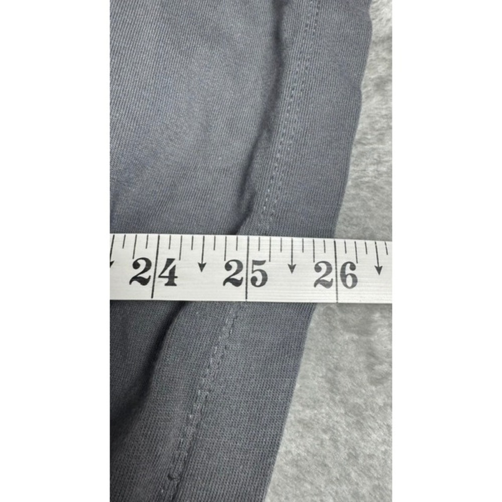 Eri‎ + Ali Top Womens Medium Gray Side Tie Cinched Hem Cotton Blouse - Picture 4 of 9